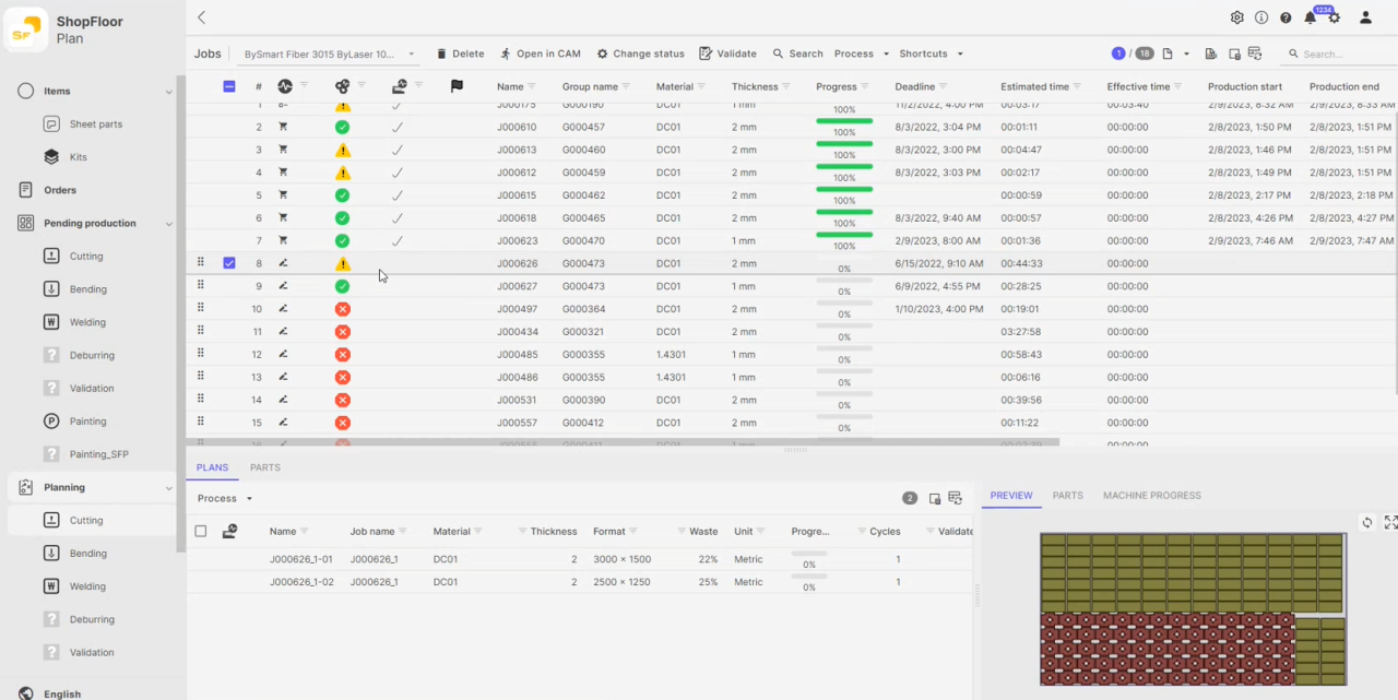 Shop Floor Plan / Streamline your workflow with digitalization and automation