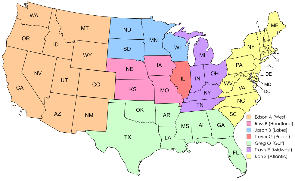 US_Regions map (Service)_2024