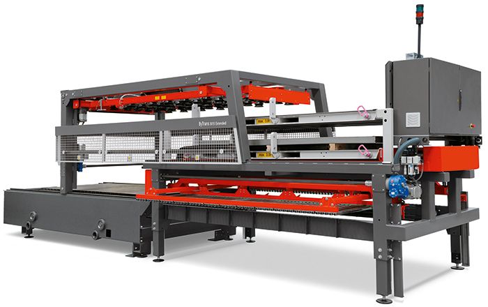 Fiber laser technology has increased cutting speeds, making automation essential - especially when optimal gas mixtures are leveraged. The Bystronic ByTrans Extended material handling system shown here keeps up with the loading and unloading demands of a fiber laser cutter.