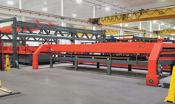 Largest loading table Bystronic has sold in the US. 